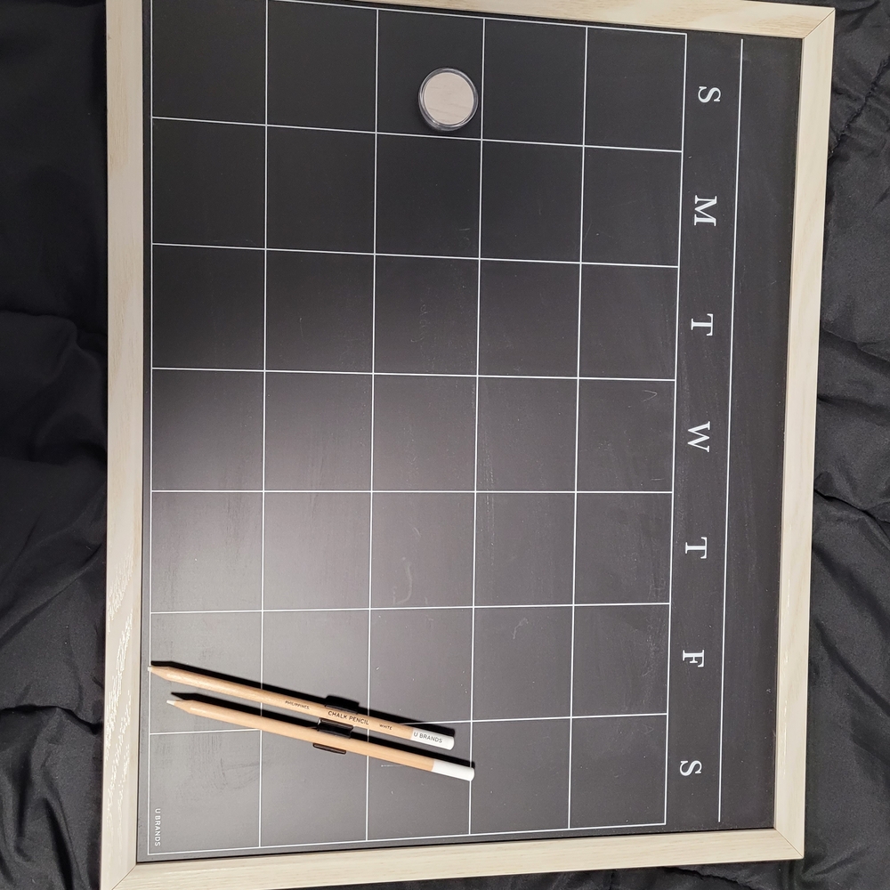 Black and White Weekly Planner Chalkboard